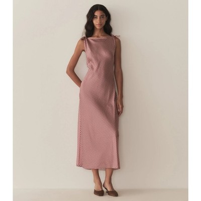 doen pink silk dress Mariselle Dress - Mulberry Valencia Gingham