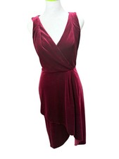 Kobi Halperin Red Wine sleeveless v-neck velvet dress Size 0