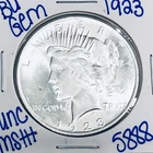 1923 BU UNCIRCULATED SILVER PEACE DOLLAR AUTHENTIC U.S. MINT FREE SHIPPING 5888