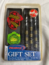 Vintage Nos Halex Soft Tip Brass Darts Gift Set Case New In Package