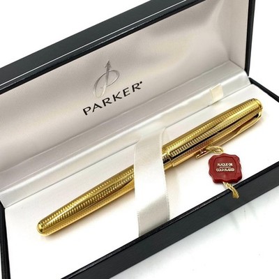 Unbenutzter Parker Sonnet 18k Füllfederhalter Goldfeder mit Etui Frankreich