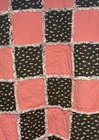Rag Quilt Handmade Piggies Playing In Mud Pinks 3 Layers Of Flannel 56” X 56” — photo 1