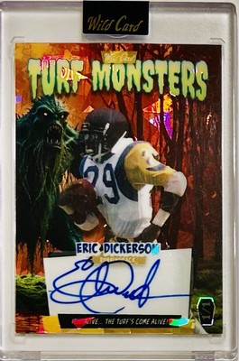 Eric Dickerson 2024 Wild Card Haunted Hits Turf Monsters Auto 1/1 Swamp Thing