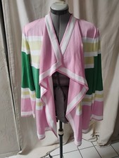 MISOOK Color Block Knit Striped Lagenlook Jacket Sz M