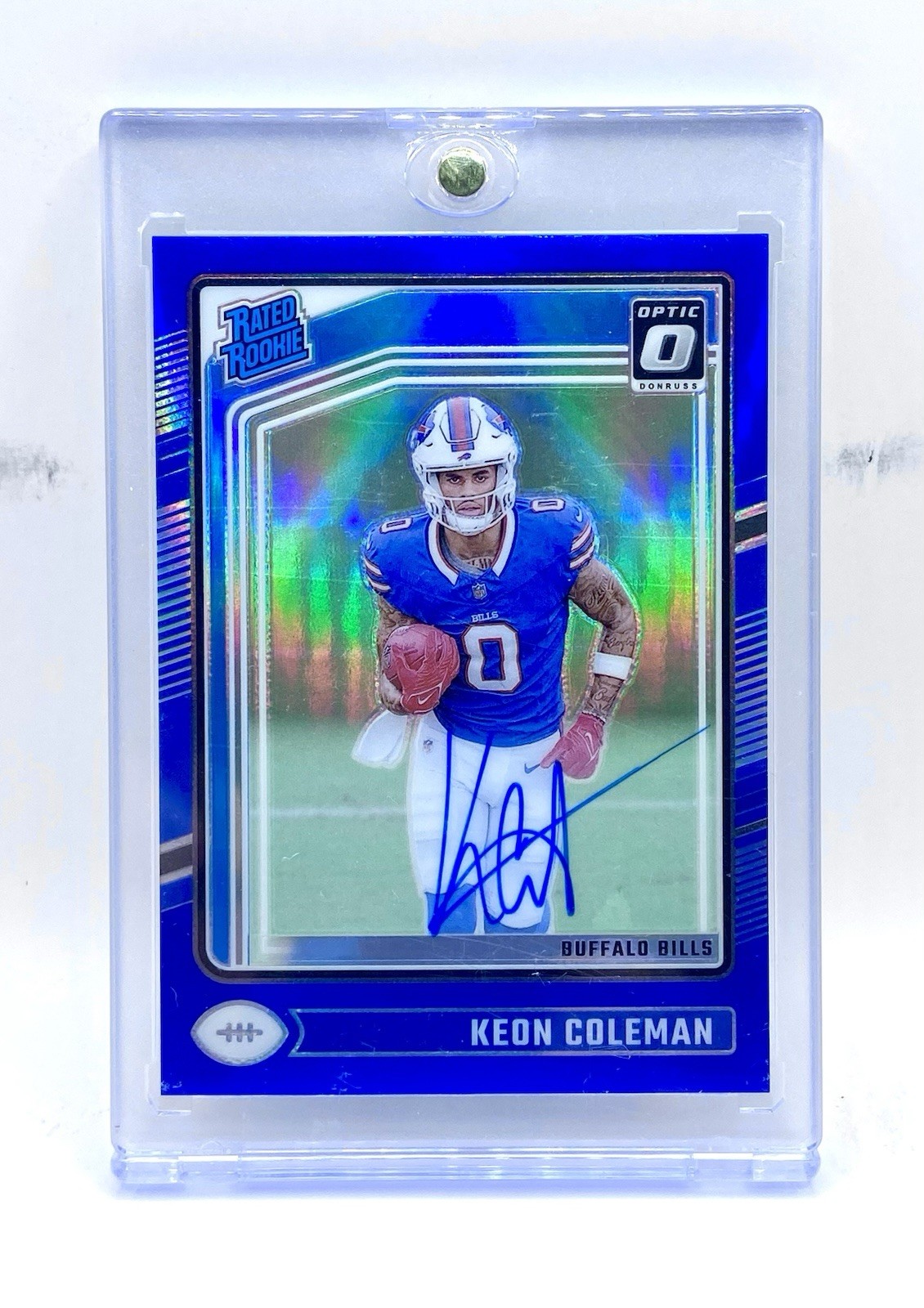 2024 Panini Donruss Optic Keon Coleman Rated Rookie Auto /99 Blue Buffalo Bills