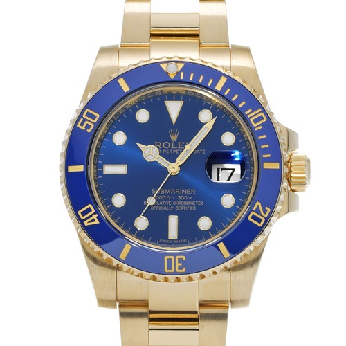 ROLEX Submariner date 116618LB blue WATCH 714400