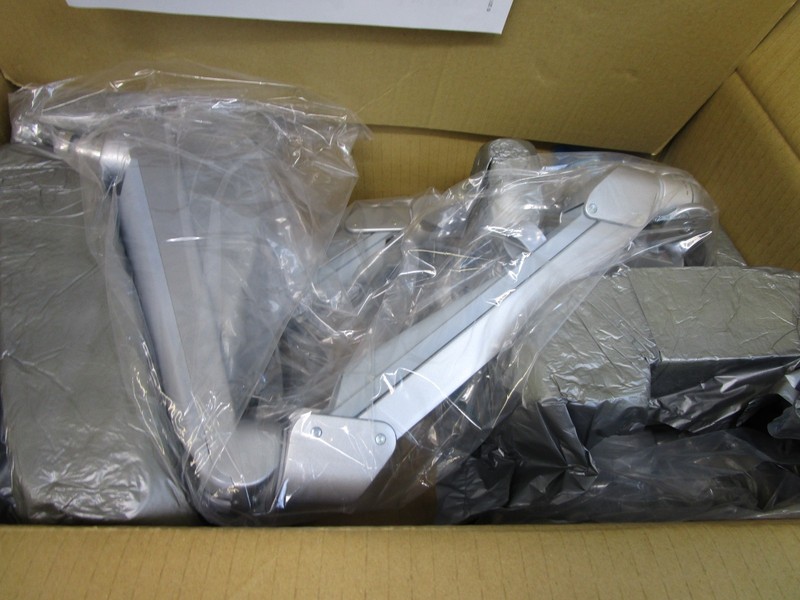 ESI EDGE2 Dual Monitor Arm EDGE2-V4-SLV