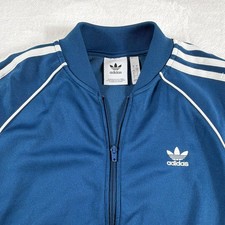 Adidas Originals SST Superstar Track Jacket Mens XL Blue White DV1513 Full Zip