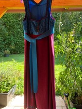 Umstandsdirndl türkis/lila, Schneiderin gemacht, Größe 36/38, lange Rocklänge,