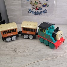 Pull Along Thomas the Tank Engine Clarabel and Annie Railroad Friends Toy 1998