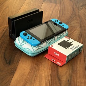 Nintendo Switch Console HAC-001 Bundle with Dock Adapter Animal Crossing Case