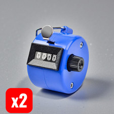 2x Mechanical Hand Tally Number Counter Click Clicker 4 Digit Counting Manual