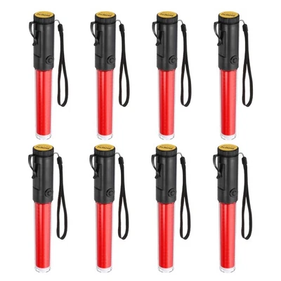 8 bâtons lumineux LED pour signalisation aérienne, 11 pouces, lot de 8, rouge - Photo 1/4