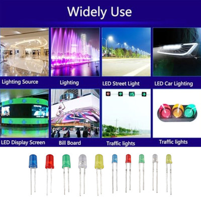 Multicolor LED Dioden Kit 300 St��ck High Color Rendering Index 3V Betrieb