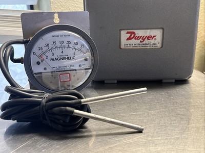 #ad dwyer x 1000 fpm magnehelic inches of water air velocity differential pressure $39.95