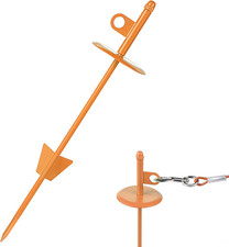 Dog tie-Out Stake for Dogs,16" Dog Stake for Outside Easy to Install, 360  Sw...