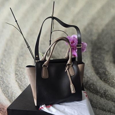 Abro Handbag, 2 Tone, Brown, New, Dust Bag, 28 X 17 Cm