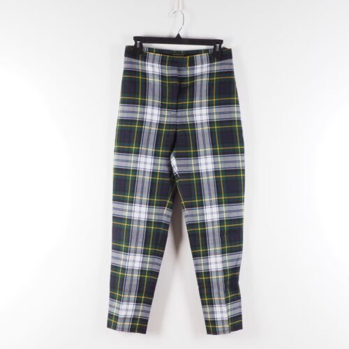 Authentic Burberry London Womens Green Plaid Check Trousers Pants US6 UK8  IT40 | eBay