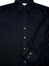 Charles Tyrwhitt Mens Button Front Long Sleeve Navy Cotton Shirt 19 37
