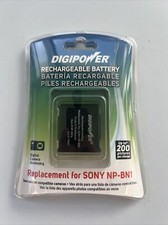 Digipower Rechargeable Digital Camera Battery Replacement For Sony NP-BN1