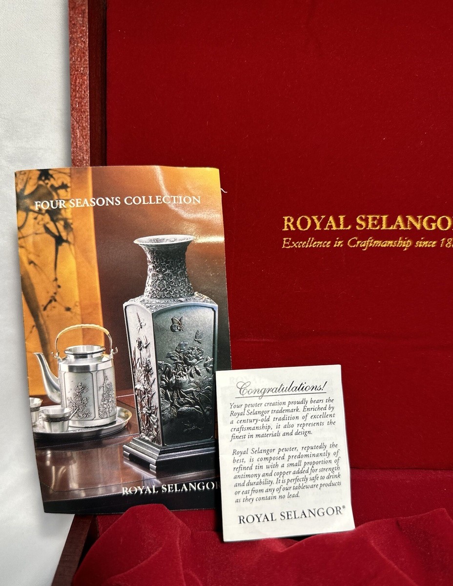 RARE! ROYAL SELANGOR PEWTER PAIR OF FOUR SEASONS COLLECTION CUPS