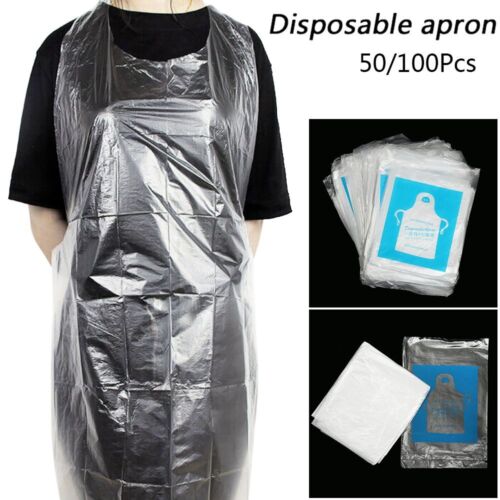 Health White Apron Disposable Cleaning Apron Body Protection Plastic - Picture 1 of 9