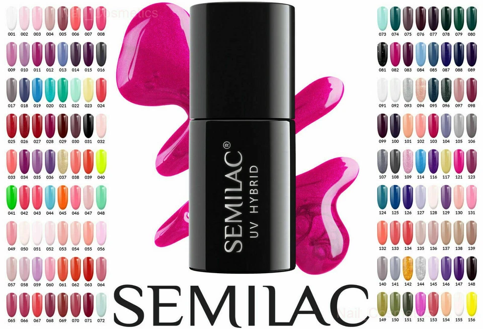 SEMILAC UV/LED Hybrid Gel Nail Polish Color Soak Off Gel 318 - 639 7ml