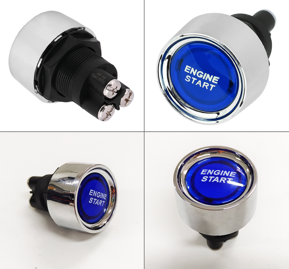 Car Illuminated Engine Start Switch Push Button Starter Ignition On Off ...