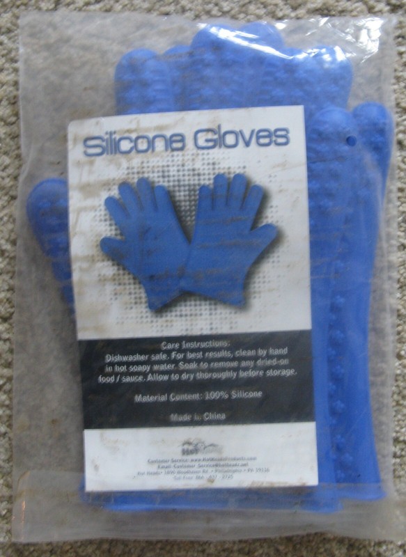 Silicone Gloves Heat Resistant Oven Grill Hot Pot Kitchen Cooking Blue Mitts BBQ