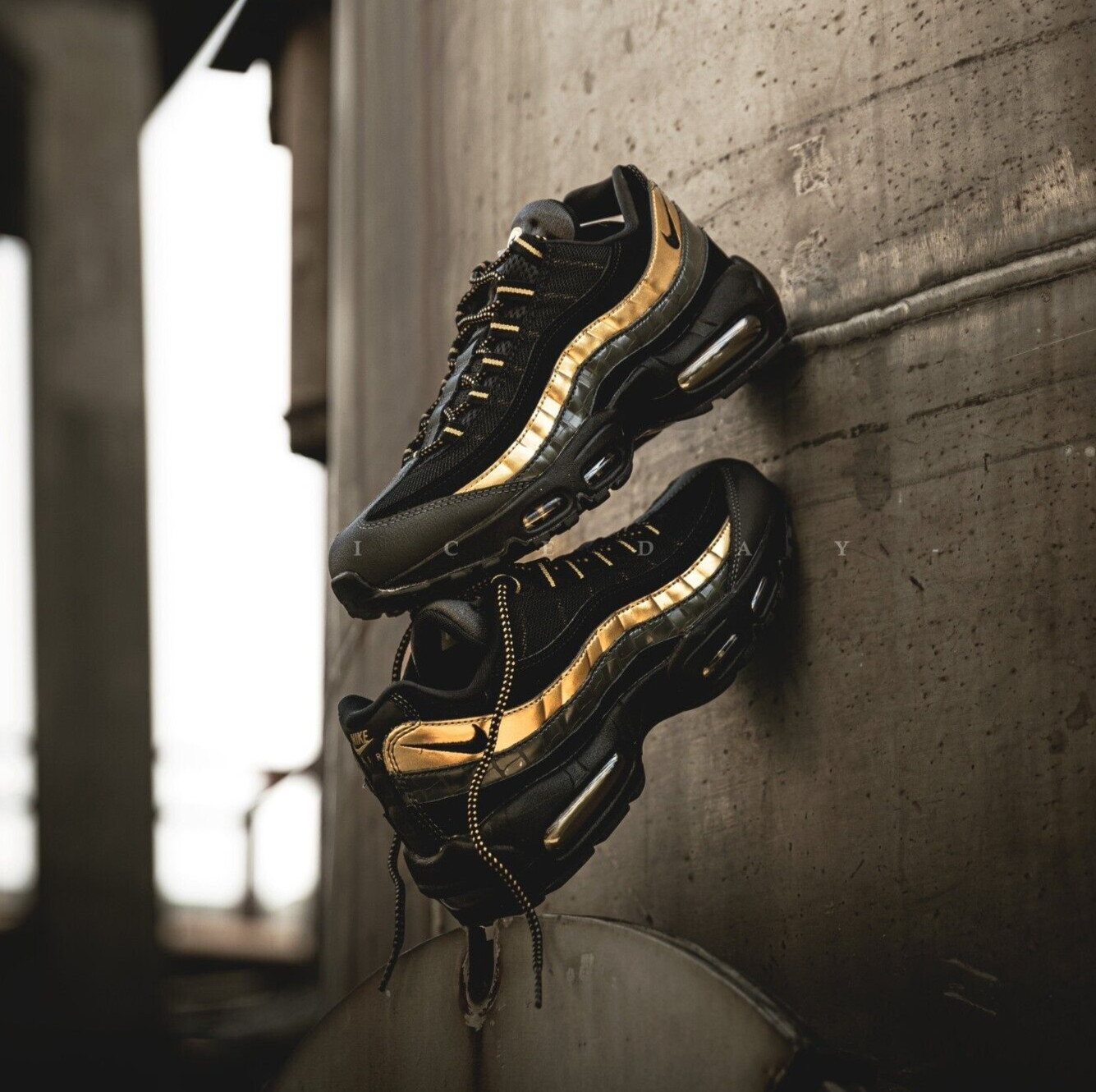 Nike Air Max 95 PRM US 15 Men's Black Gold Grey Anthracite Retro  538416 007 New thumbnail 23