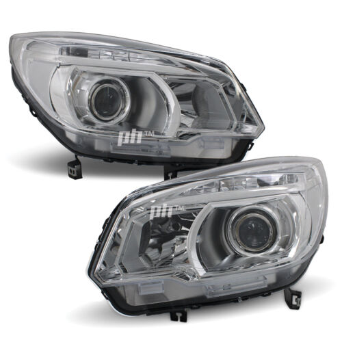 Headlight PAIR Chrome Projector ADR fits Holden Colorado RG LTZ 2012 - 2016 - Picture 1 of 6