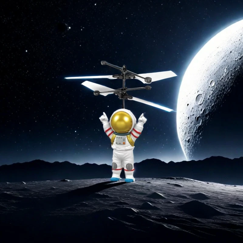 Astronaut-Themed Illuminated Flying Craft Toy - Cool Glowing Sensor-Controlled H - Image 3 of 4