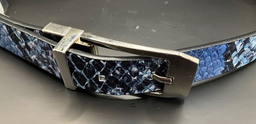 Kenneth Cole Gürtel Damen Wendegürtel blau Schlangenleder/schwarz Gr. 36 40" - Bild 2 von 9