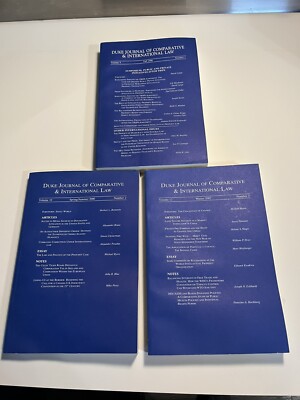 Duke Journals Of Comparative & International Law/ Lot Of 3