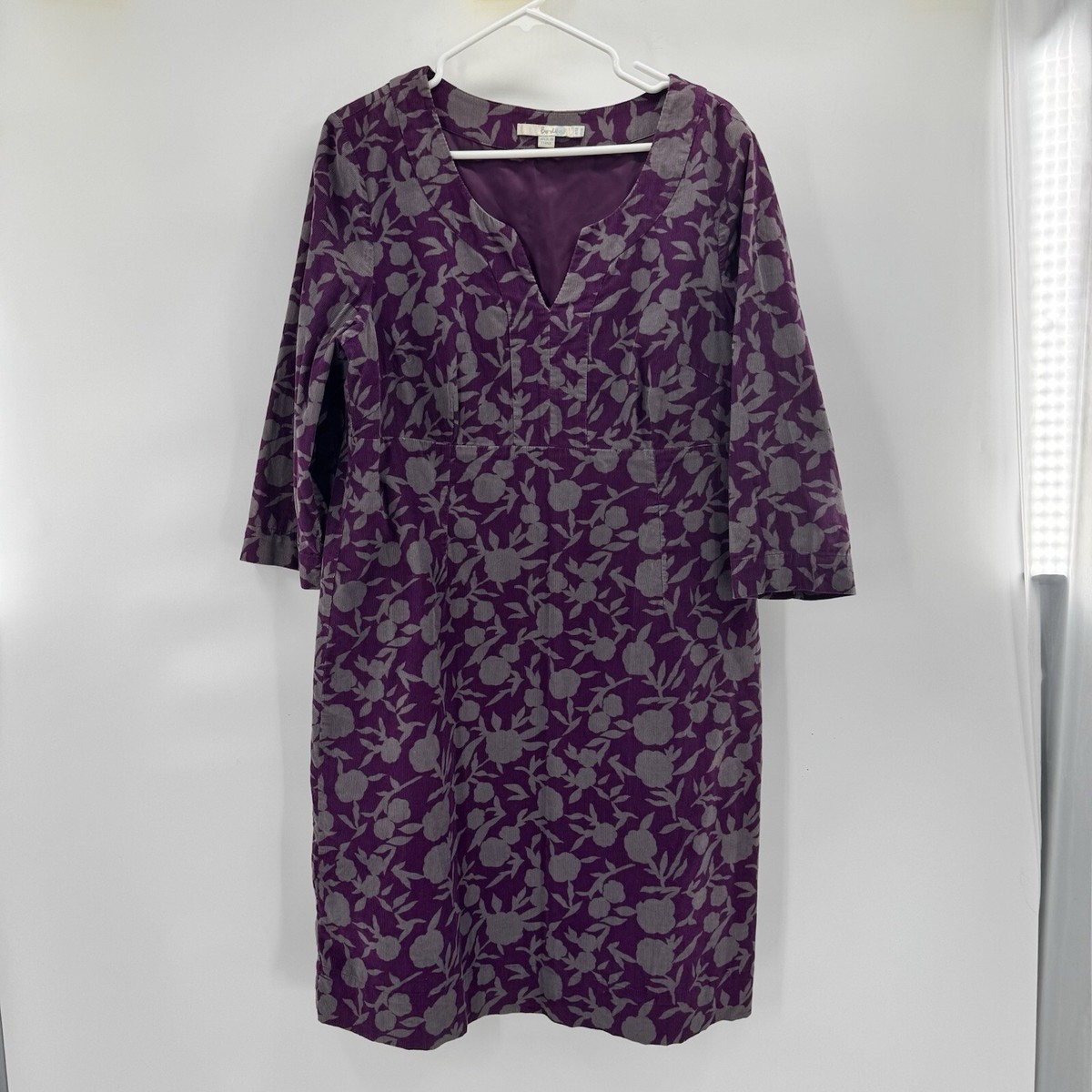 boden purple dress May Embroidered Short Dress-Han Purple