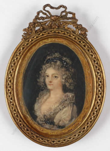 Heinrich Friedrich Fueger (1751-1818)-Follower "Portrait of a Lady", miniature - Picture 1 of 9