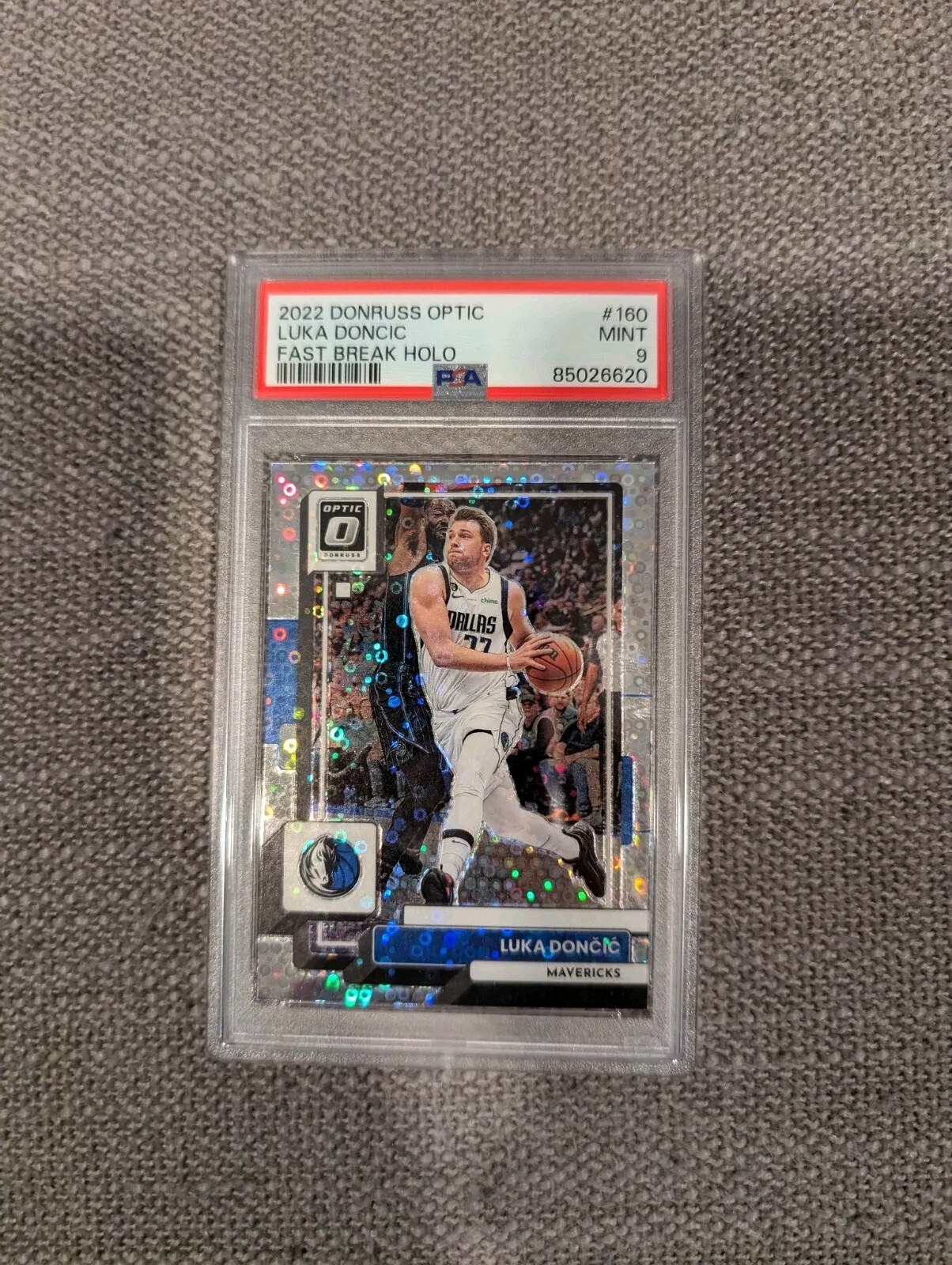 2022-23 Donruss Optic Luka Doncic Fast Break Holo Prizm PSA 9 #160