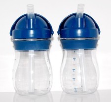 Lot of TWO 2 Lightly Used Transitional Sippy Cups  Blue PA Free