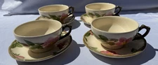 Set of (4) Franciscan Desert Rose Tea Coffee Cups and Saucers England