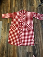 Vintage Appel Womens Long Lightweight Belted Checkered Robe