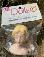 Vintage Mangelsen's Doll Porcelain Lady Head and Hands Blonde 161-21 NIB