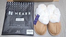 Women's Memory Foam House Slippers XL CHESTNUT NEARR