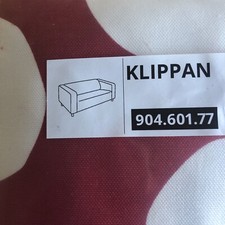 Ikea-Bezug,Neu, für Ikea 2- er Sofa *Klippan* Storvreta Rot -Weiß,  904.601.77
