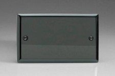 Varilight Single and Double Blank Plate Classic Iridium Black