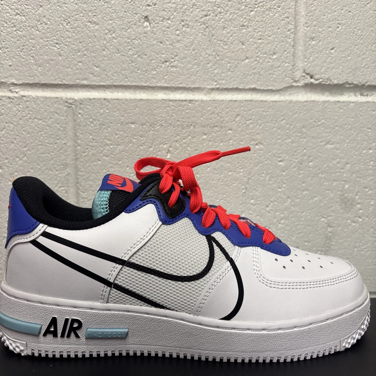 NIKE AIR FORCE 1 REACT WHITE-BLACK-ASTRONOMY BLUE Men\'s SZ 13 CT1020-102 White Nike AIR FORCE 1 REACT | SVD main image 2