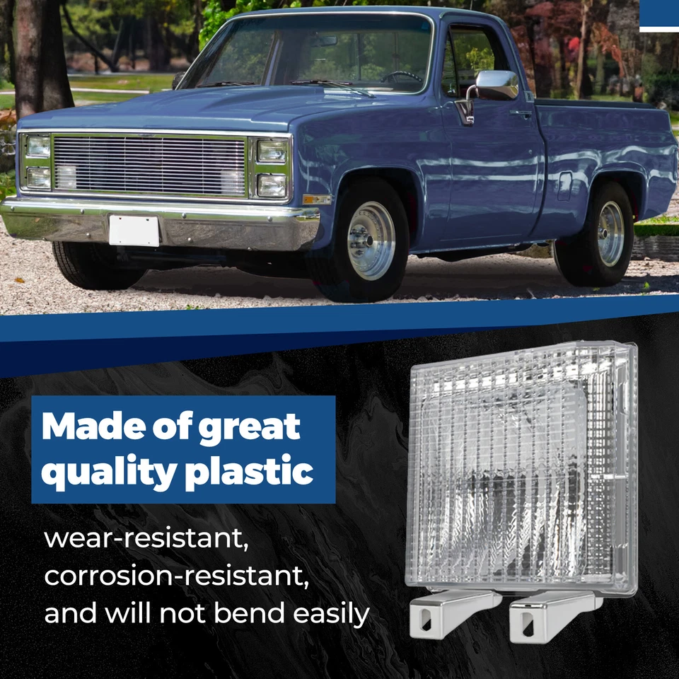 Lámpara de luz de señalización lateral de esquina con señal de giro transparente L&R para camioneta Chevy GMC Foto 2 de 4