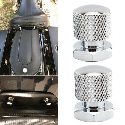 2PCS Seat Mounting Nuts Bolts For Harley Road King Fat Boy Electra Glide Softail
