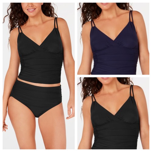 calvin klein ruched tankini top