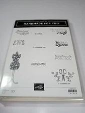 Set of 10 Stampin' Up! Cling Stamp Set-Handmade for You- NEW