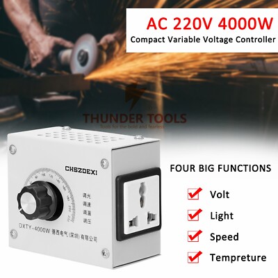 Compact Variable Voltage Regulator Portable Speed Temperature Light Voltage